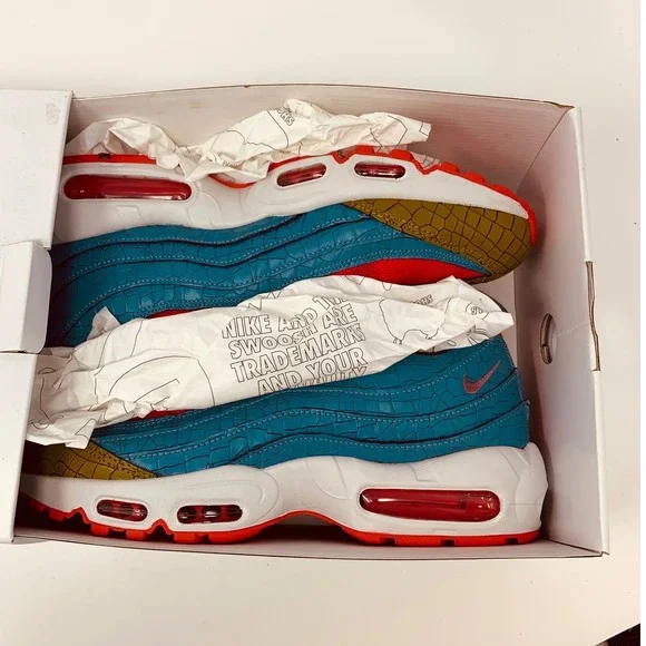 Nike Air Max 95 Premium By You Custom Womens Size 10 DH1570-991 Croc Reptile - Picture 9 of 9